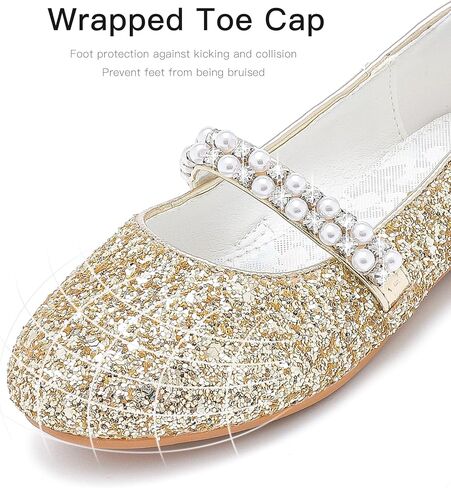 Toddler Girls Dress Shoes Girls Flower Shoes Princess Wedding Party Girls Flats for Little/Big Kids in Saudi Arabia