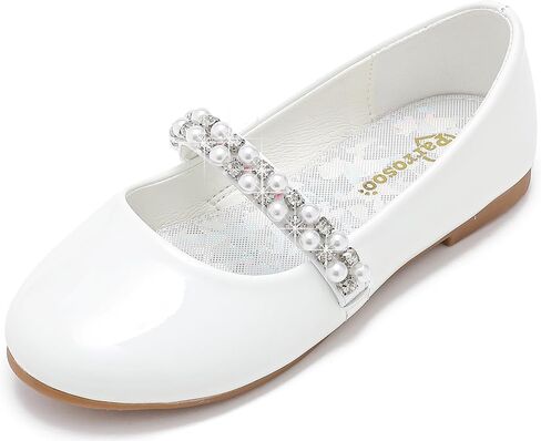 Toddler Girls Dress Shoes Girls Flower Shoes Princess Wedding Party Girls Flats for Little/Big Kids in Saudi Arabia