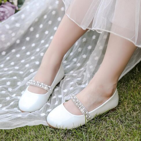 Toddler Girls Dress Shoes Girls Flower Shoes Princess Wedding Party Girls Flats for Little/Big Kids in Saudi Arabia