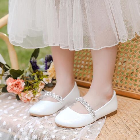 Toddler Girls Dress Shoes Girls Flower Shoes Princess Wedding Party Girls Flats for Little/Big Kids in Saudi Arabia