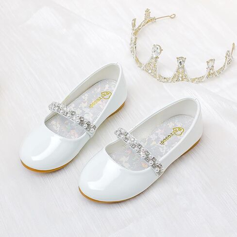 Toddler Girls Dress Shoes Girls Flower Shoes Princess Wedding Party Girls Flats for Little/Big Kids in Saudi Arabia