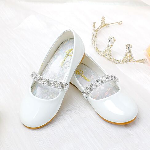 Toddler Girls Dress Shoes Girls Flower Shoes Princess Wedding Party Girls Flats for Little/Big Kids in Saudi Arabia