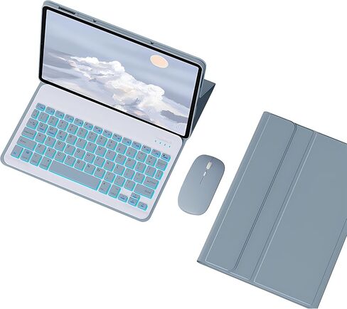حافظة لوحة مفاتيح لجهاز Xiaomi Pad 6/6 Pro، لوحة مفاتيح لاسلكية بإضاءة خلفية قابلة للفصل مع غطاء حماية مغناطيسي، ماوس، أسود in Saudi Arabia