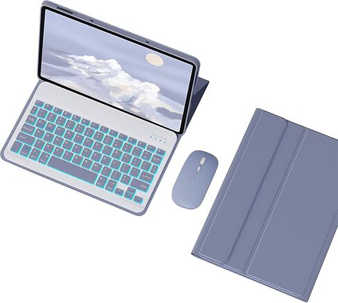 حافظة لوحة مفاتيح لجهاز Xiaomi Pad 6/6 Pro، لوحة مفاتيح لاسلكية بإضاءة خلفية قابلة للفصل مع غطاء حماية مغناطيسي، ماوس، أسود in Saudi Arabia