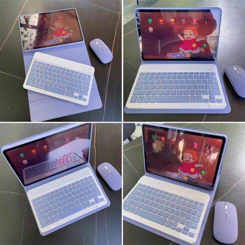 حافظة لوحة مفاتيح لجهاز Xiaomi Pad 6/6 Pro، لوحة مفاتيح لاسلكية بإضاءة خلفية قابلة للفصل مع غطاء حماية مغناطيسي، ماوس، أسود in Saudi Arabia