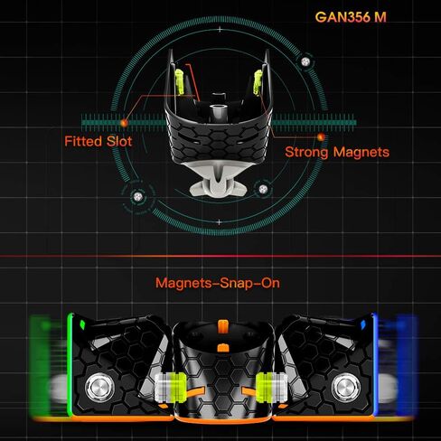 356 M, 3x3 Magnetic Speed Cube Gans 356M Magic Cube with Extra GES, Stickerless (ver. 2020) in Saudi Arabia