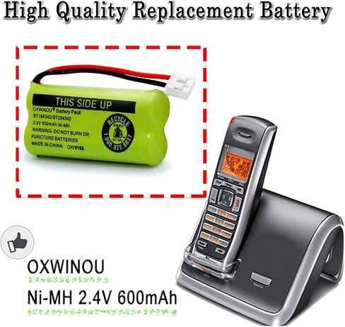 2.4v BT184342 BT284342 BT18433 BT28433 BT183348 BT283348 BT-1011 Replacement Battery Compatible with Phone CS6209 CS6219 CS6229 DS6151 89-1330-01-00 CPH-515D(2-Pack) in Saudi Arabia