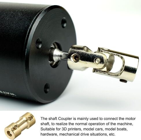 Rigid Coupling Copper Shaft Coupler Connector Motor Accessories [for 3D Printer]-2mm to 4mm Bore L20 x D9/Gold/4 Pack in Saudi Arabia