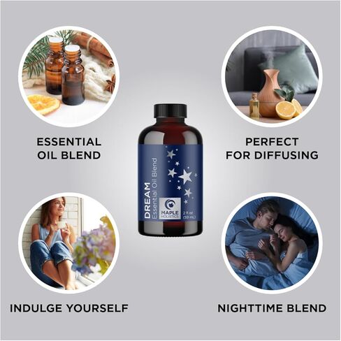 مزيج الزيوت العطرية للناشر - مزيج الزيوت العطرية المنعشة مع شجرة الشاي والنعناع والأوكالبتوس والزيوت العطرية للنعناع للناشرين في المنزل والاستحمام والعلاج العطري 4oz in Kuwait