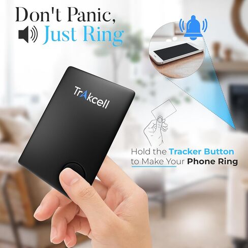 Thin Wallet Tracker Card, Wallet Finder, Smart Bluetooth Locator for Phone, Luggage Tags, Passport, IP67 Waterproof with Built-in 3 Year Battery, iOS Android Compatible,Black in Saudi Arabia