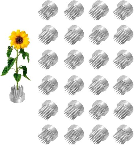 12Pcs Flower Frog 23mm/0.9inch Mini Floral Frog Japanese Ikebana Kenzan Table Numbers Holder Cut Flower Floral Arranger Stainless Steel Pin for Small Ikebana Vase in Saudi Arabia