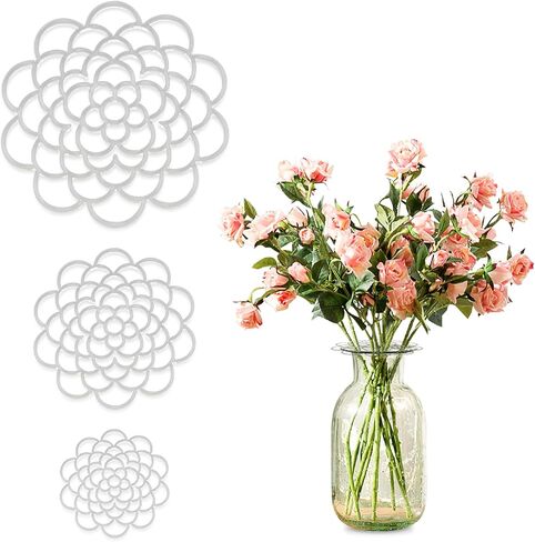 حامل ترتيب الزهور، 3 قطع شبكة زهور قابلة لإعادة الاستخدام، منظم أسلاك زهور الضفدع لمزهرية سيقان الزهور لتثبيت النباتات in Kuwait