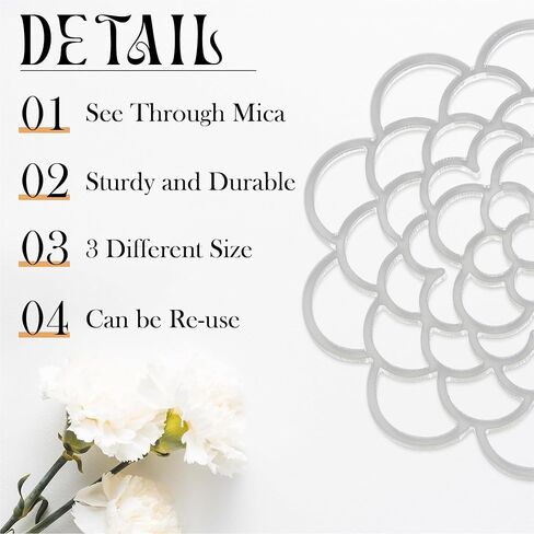 حامل ترتيب الزهور، 3 قطع شبكة زهور قابلة لإعادة الاستخدام، منظم أسلاك زهور الضفدع لمزهرية سيقان الزهور لتثبيت النباتات in Kuwait