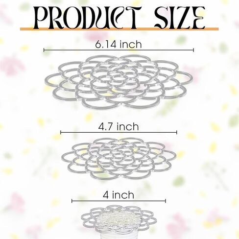 حامل ترتيب الزهور، 3 قطع شبكة زهور قابلة لإعادة الاستخدام، منظم أسلاك زهور الضفدع لمزهرية سيقان الزهور لتثبيت النباتات in Kuwait