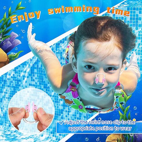50 Packs Swimming Nose Clip Swim Nose Clip with Waterproof Silica Gel Silicone Nose Plugs Surfing Nose Plug Protector Soft Latex Plugs for Kids and Adults Swimmers Swimming Pool, Multi Color in Saudi Arabia