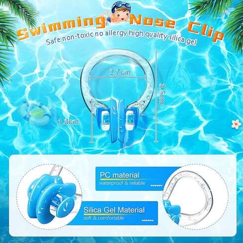 50 Packs Swimming Nose Clip Swim Nose Clip with Waterproof Silica Gel Silicone Nose Plugs Surfing Nose Plug Protector Soft Latex Plugs for Kids and Adults Swimmers Swimming Pool, Multi Color in Saudi Arabia