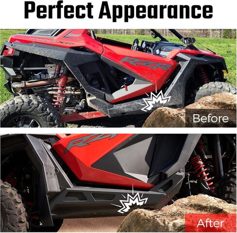 A & UTV PRO 2-Seat Low Profile Rock Sliders لعام 2020-2023 Polaris RZR PRO XP/RZR PRO R/Turbo R، قضبان نيرف الفولاذية شديدة التحمل، ملحقات الخطوات الجانبية لشجرة كيكرز، استبدل OEM # 2883760-293 in Saudi Arabia