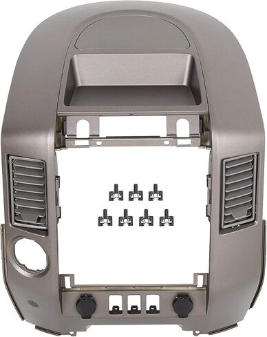 KUAFU Center Dash Audio A/C Instrument Panel Bezel Cover Lid Compatible with Nissan 2004-2006 Titan XE SE Armada SE Replace for 682578S800 - Gray in Saudi Arabia