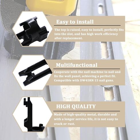 طقم محول مسامير جوانب الفينيل 45RN-VSA، بديل لـ DeWalt DW45RN، DW45RN طقم مسامير تثبيت الأسطح الجانبية مع زنبرك، أسود in Kuwait