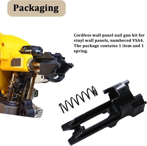 طقم محول مسامير جوانب الفينيل 45RN-VSA، بديل لـ DeWalt DW45RN، DW45RN طقم مسامير تثبيت الأسطح الجانبية مع زنبرك، أسود in Kuwait