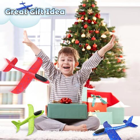 CORPER TOYS 3 Pack Foam Airplane Flying Toys with Dual Fright Mode Hand Throwing Foam Plane for Kids Ages 4-8 Outdoor Sport Game Toys Gift for Birthday in Kuwait