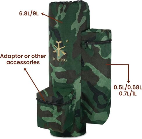 TUXING Pcp Carbon Fiber Tank,Paintball Air Tank & Cylinder Camo Carrier Bag Pouch Backpack (6.8L/9L) in Saudi Arabia