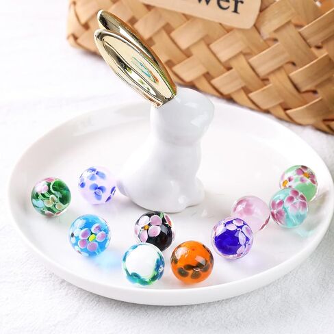 FUTUREPLUSX 10PSC Flower Style Marbles Games for Kids，10PCS Glass Marbles with Gift Box for Marbles Run Games Colored Marbles for Vase 2-4 Player Games in Saudi Arabia