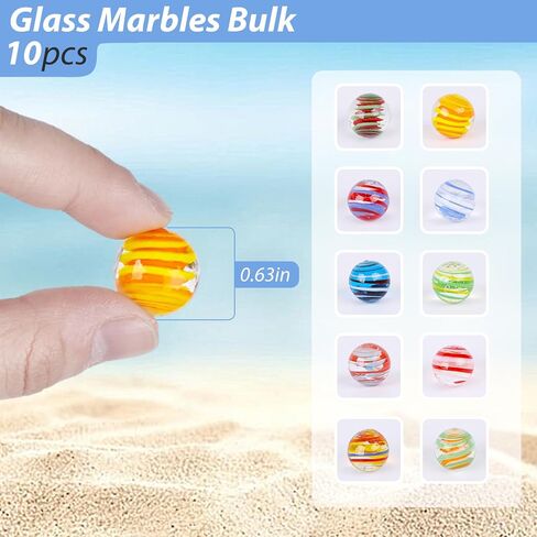 FUTUREPLUSX 10PSC Flower Style Marbles Games for Kids，10PCS Glass Marbles with Gift Box for Marbles Run Games Colored Marbles for Vase 2-4 Player Games in Saudi Arabia