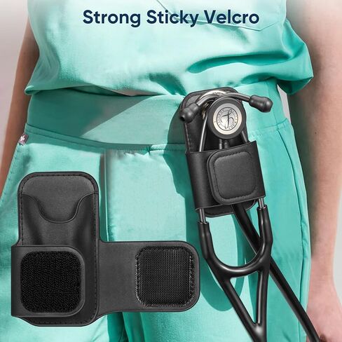Stethoscope Holder Clip, Premium Leather Stethoscope Hip Holder Lightweight Portable Holster for Physicians, Nurses, EMT, Medical Nursing Students,for 3M Littmann & Most Stethoscope (Rose Gold) in Saudi Arabia