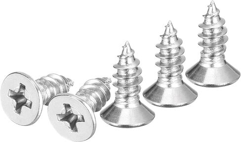 50 قطعة مسامير خشبية ذات رأس مسطح M5x14mm، 304 براغي فيليبس من الفولاذ المقاوم للصدأ - جيدة لأعمال النجارة والأثاث - فضي in Saudi Arabia