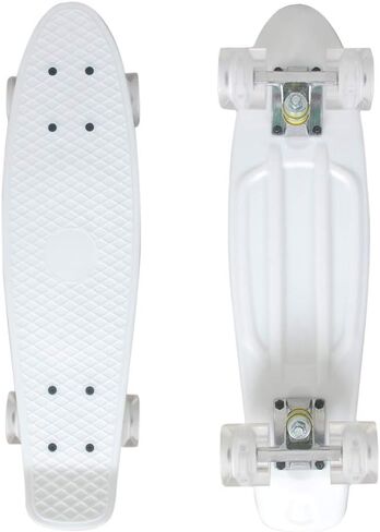 لوح تزلج مقاس 22 بوصة، لوح تزلج صغير كامل طراز ريترو مع عجلات مضيئة ملونة للأطفال والأولاد والبنات والمبتدئين والشباب والمراهقين والبالغين in Kuwait