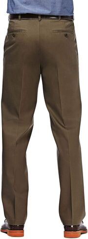 Haggar Men's Premium No Iron Khaki Classic Fit Pleat Front Regular and Big & Tall Sizes in Kuwait