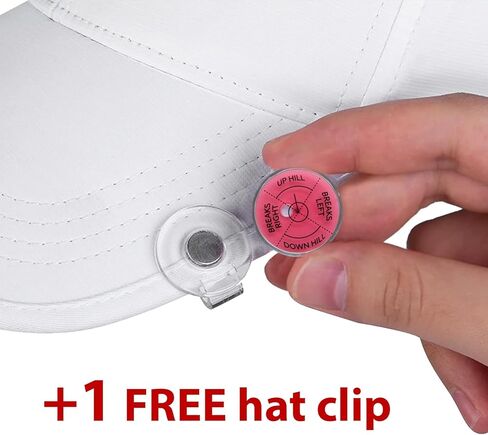 علامة كرة مستوى القارئ باللون الأخضر للجولف مع علامة كرة مساعدة للقراءة باللون الأخضر بدقة عالية | قلم تحديد مستوى الرأس للجولف مع مستوى الفقاعات | إكسسوارات الجولف بمشبك قبعة الجولف True Aim Ball Marker للرجال in Kuwait