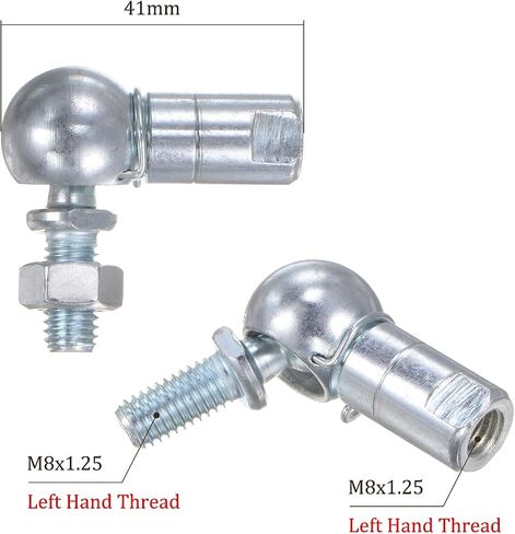 5 Pcs CS13 Angle Ball Joint - [M8 Left Hand Thread] A3 Steel Ball Socket Universal Joints for Automotive, Hinged Door in Saudi Arabia