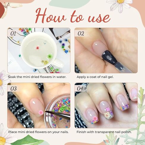 710 Pieces Small Dried Flowers Mini Flowers for Crafts, Real Natural Tiny Dried Pressed Flowers for DIY Resin Ornaments, Candles Making in Kuwait