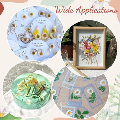 710 Pieces Small Dried Flowers Mini Flowers for Crafts, Real Natural Tiny Dried Pressed Flowers for DIY Resin Ornaments, Candles Making in Kuwait