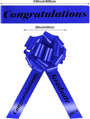 WILLBOND 20 Inch Graduate Big Car Bow Large Giant Graduation Congratulations Car Bow Ribbon for 2025 Graduation Gift Birthday Party Decoration(Orange) in Kuwait