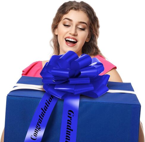 WILLBOND 20 Inch Graduate Big Car Bow Large Giant Graduation Congratulations Car Bow Ribbon for 2025 Graduation Gift Birthday Party Decoration(Orange) in Kuwait