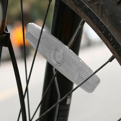 عاكسات تحذير سلامة الدراجة، عاكسات عجلة الدراجة، عاكسات عجلة الدراجة مع أبازيم للدراجات الجبلية على الطرق، ملحقات الركوب الليلي (أبيض) مجموعتان in Kuwait