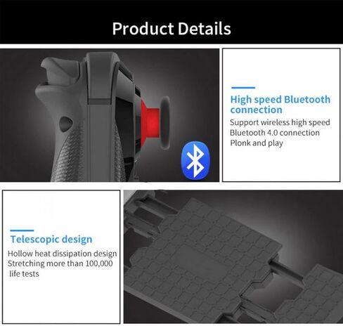 وحدة تحكم الألعاب اللاسلكية arVin لأجهزة Android/iPhone/iPad/iOS/MacBook/Samsung Galaxy/One Plus/TCL/Tablet/PC عصا تحكم Gamepad مع مشغلات تناظرية/قابلة للتمدد/تشغيل مباشر لـ CODM Mobile/Genshin/Diablo in Kuwait