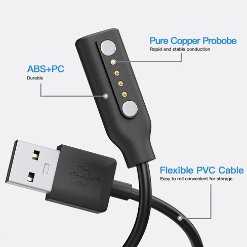 AWINNER Charger Compatible for Bose Frames Alto S/M M/L, Bose Frames Rondo, Bose Frames Soprano, Bose Frames Tenor - USB Magnetic Charging Cable 3.3ft 100cm (1-Pack) in Saudi Arabia