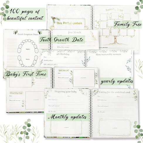 Baby Memory Book for Boy or Girl A Milestone Book for Record Every Event of Growth from 0 to 5 Years Old Keepsake Collection Personalized Gifts in Kuwait