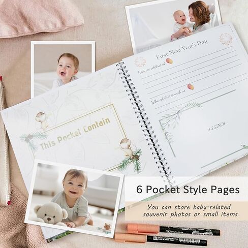 Baby Memory Book for Boy or Girl A Milestone Book for Record Every Event of Growth from 0 to 5 Years Old Keepsake Collection Personalized Gifts in Kuwait