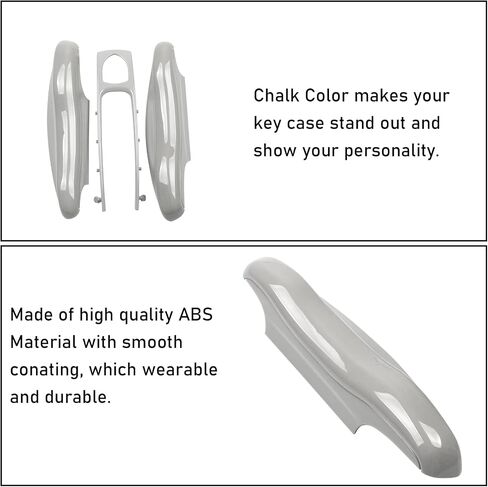Jaronx Compatible with Porsche Key Fob Cover, Compatible with Porsche Cayenne Panamera Key Fob Cover 2018-2024, Compatible with Porsche Carrera Taycan Key Accessories 2020-2024 (Chalk-New/Light Grey) in Kuwait