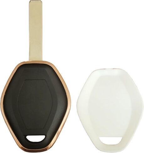 لغطاء مفتاح BMW Key Fob للدخول بدون مفتاح للتحكم عن بعد مع سلسلة مفاتيح تناسب BMW 3 5 7 Series M3 M5 M6 X3 X5 Z3 Z4 Z8 LX8FZV (لسيارات BMW B، أبيض) in Kuwait