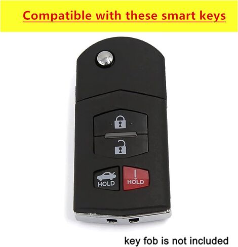 لغطاء مفتاح BMW Key Fob للدخول بدون مفتاح للتحكم عن بعد مع سلسلة مفاتيح تناسب BMW 3 5 7 Series M3 M5 M6 X3 X5 Z3 Z4 Z8 LX8FZV (لسيارات BMW B، أبيض) in Kuwait