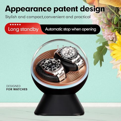 ملفاف ساعة للساعات الأوتوماتيكية، صندوق لفاف ساعة أوتوماتيكي، ملفاف ساعة مزدوج لساعات النساء والرجال مع زر واحد لبدء محرك هادئ in Kuwait