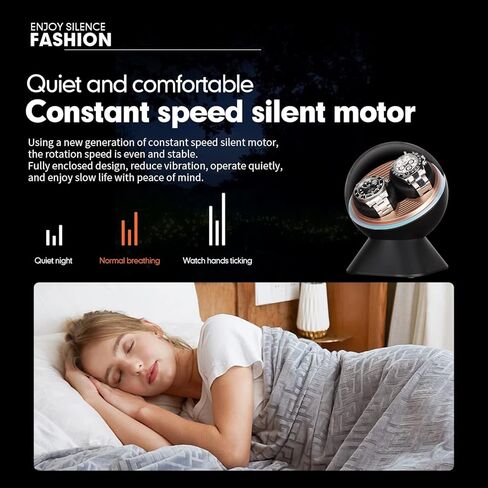 ملفاف ساعة للساعات الأوتوماتيكية، صندوق لفاف ساعة أوتوماتيكي، ملفاف ساعة مزدوج لساعات النساء والرجال مع زر واحد لبدء محرك هادئ in Kuwait