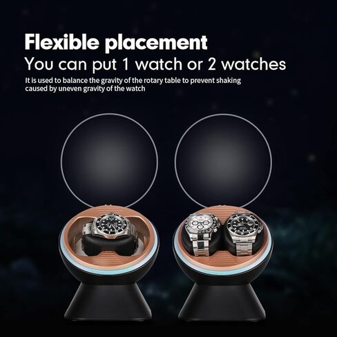 ملفاف ساعة للساعات الأوتوماتيكية، صندوق لفاف ساعة أوتوماتيكي، ملفاف ساعة مزدوج لساعات النساء والرجال مع زر واحد لبدء محرك هادئ in Kuwait