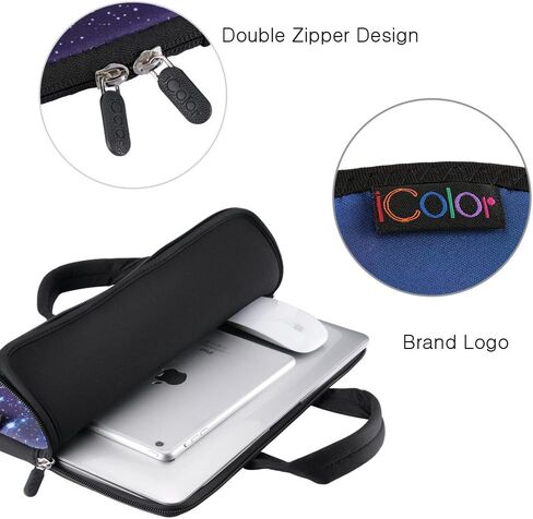 iColor 9.7 10 10.1 10.2 بوصة حقيبة كمبيوتر لوحي من النيوبرين غطاء كم مع مقبض لأجهزة الكمبيوتر المحمولة 9.7 إلى 10.2 بوصة/أجهزة الكمبيوتر المحمولة/الكتب الإلكترونية/الكمبيوتر اللوحي للأطفال/Apple ipad Pink Butterfly ICB10-10 in Saudi Arabia